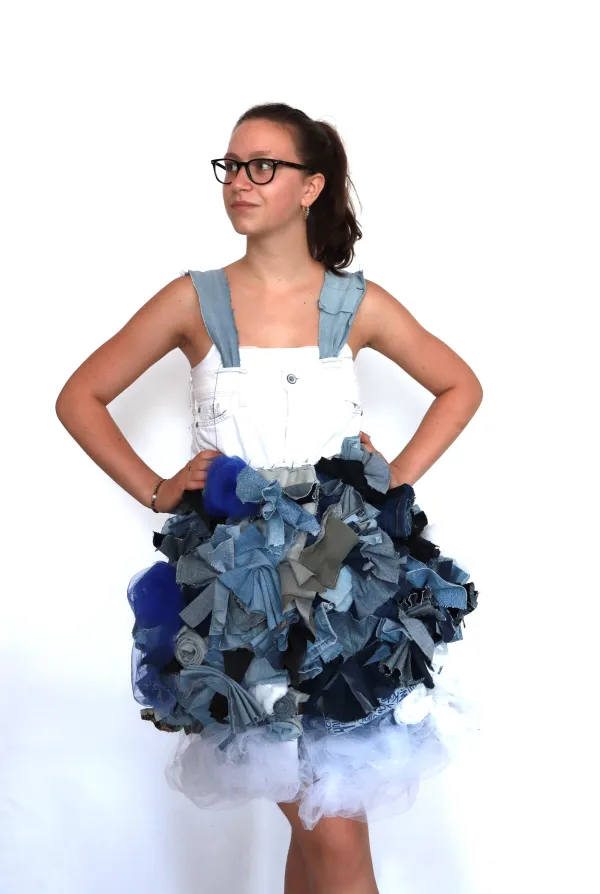 Jeans Modeentwurf Pompon