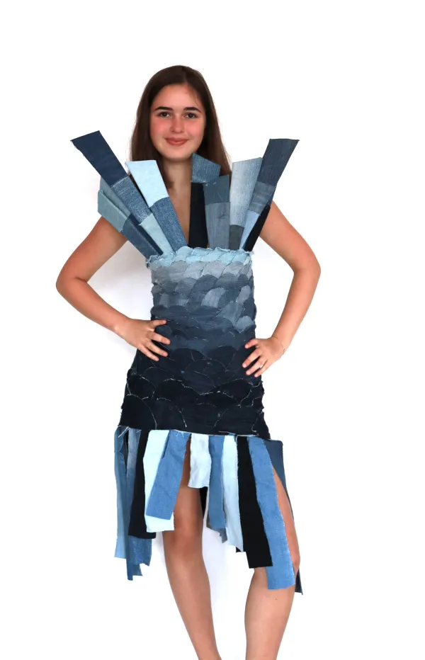 Jeans Modeentwurf Fisch