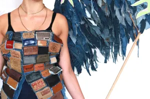 Jeans Modeentwurf Flügel
